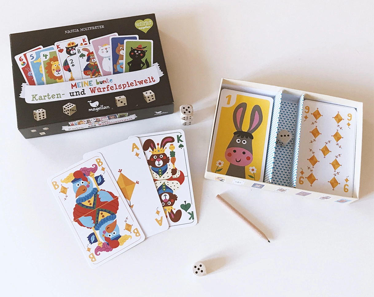 Spielesammlung MEINE BUNTE KARTEN- UND WÜRFELSPIELWELT 120-teilig