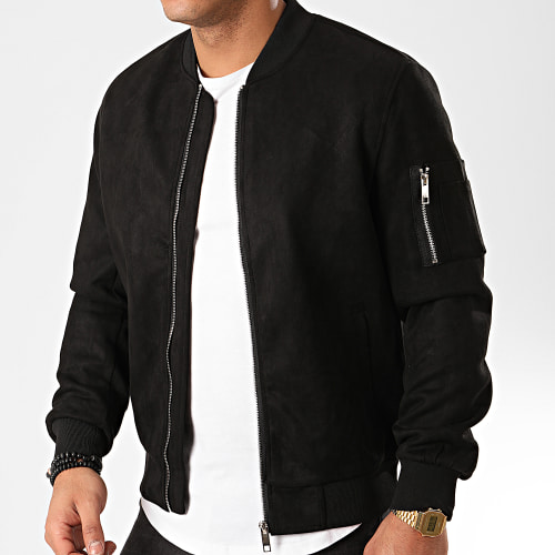 Bomber Suédine Noir