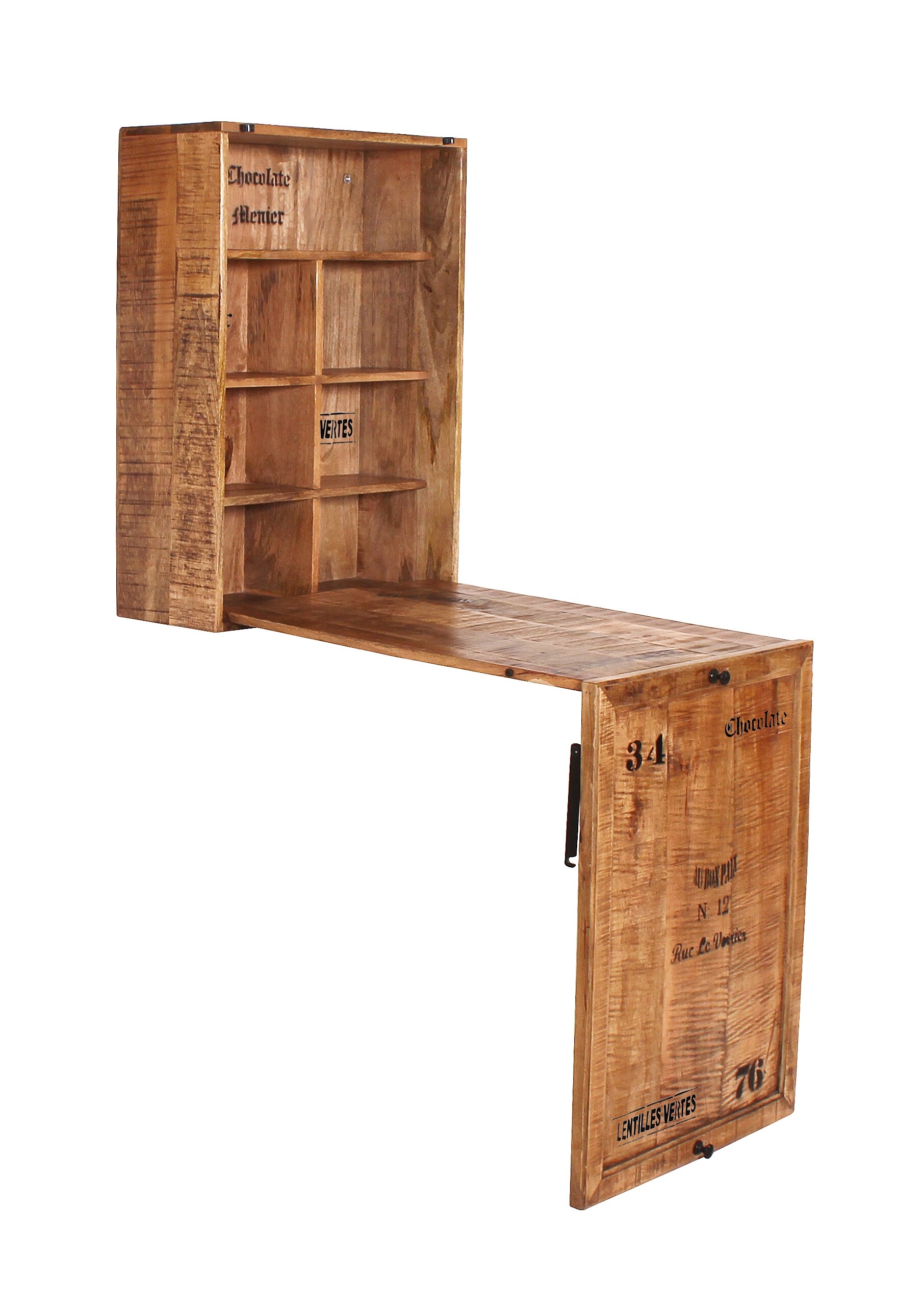 Klapptisch mit 2 Hockern RUSTIC Mangoholz