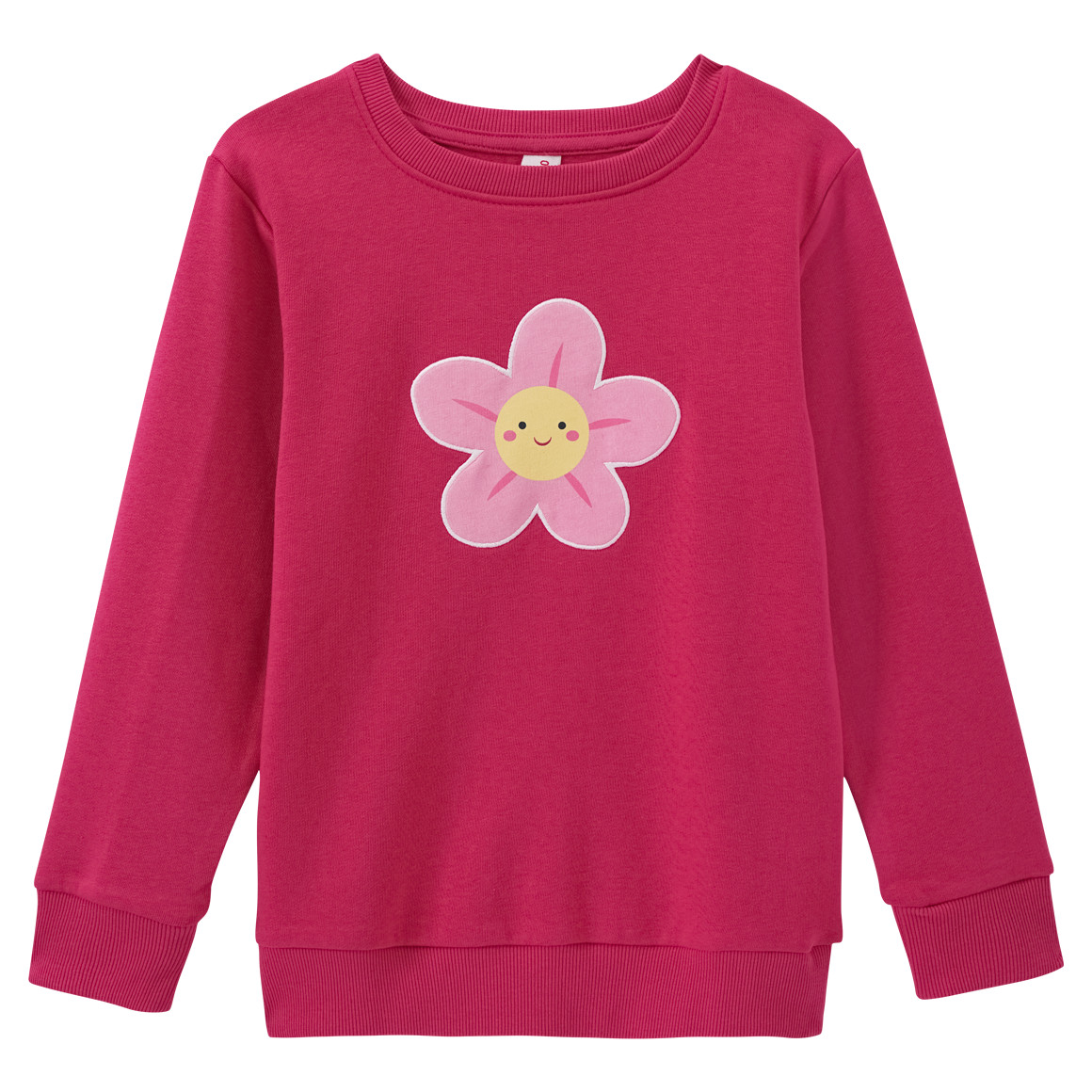 Topolino Mädchen Sweatshirt mit Blumen-Applikation dunkelpink