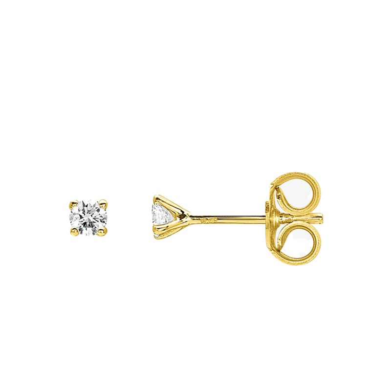 Boucles d'oreilles Femme - Or 18 Carats - Diamant 0,09 Carats