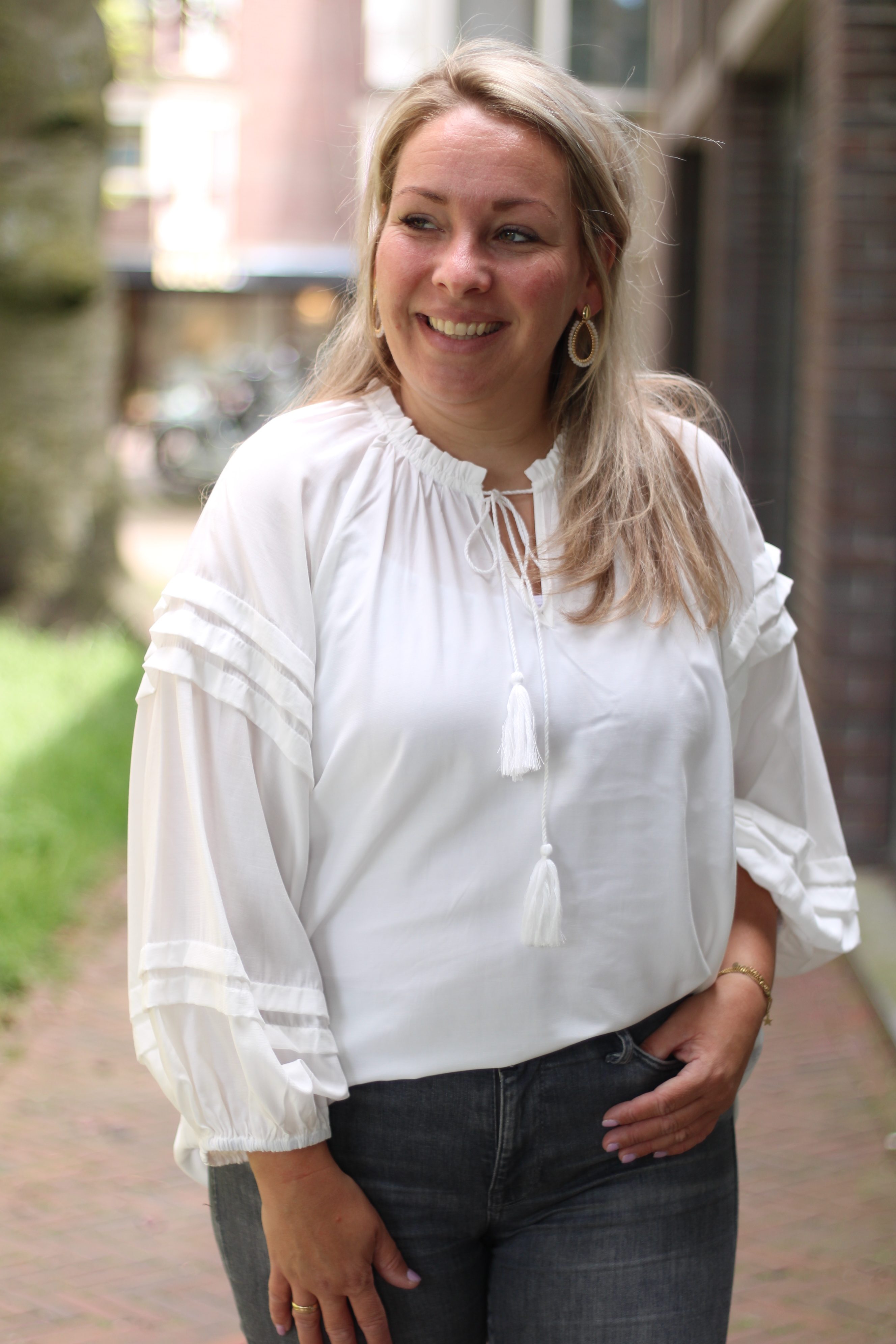 Culture - Asmine Wide Sleeve Blouse - Spring Gardenia