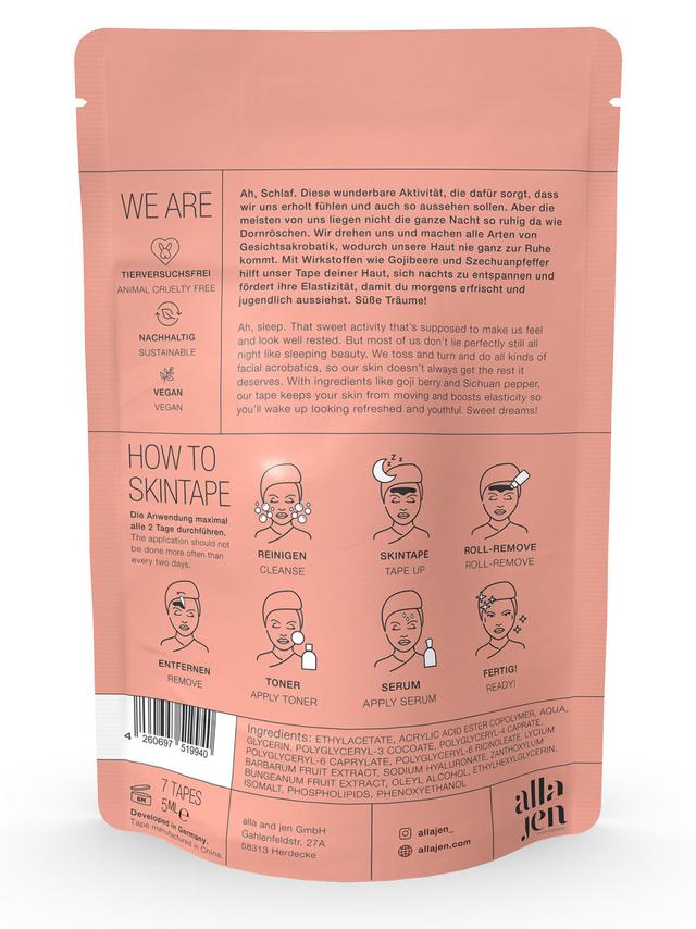 BeautyTrends Skintape Set – Faltenreduktion im Schlaf für Augen, Stirn & Mund