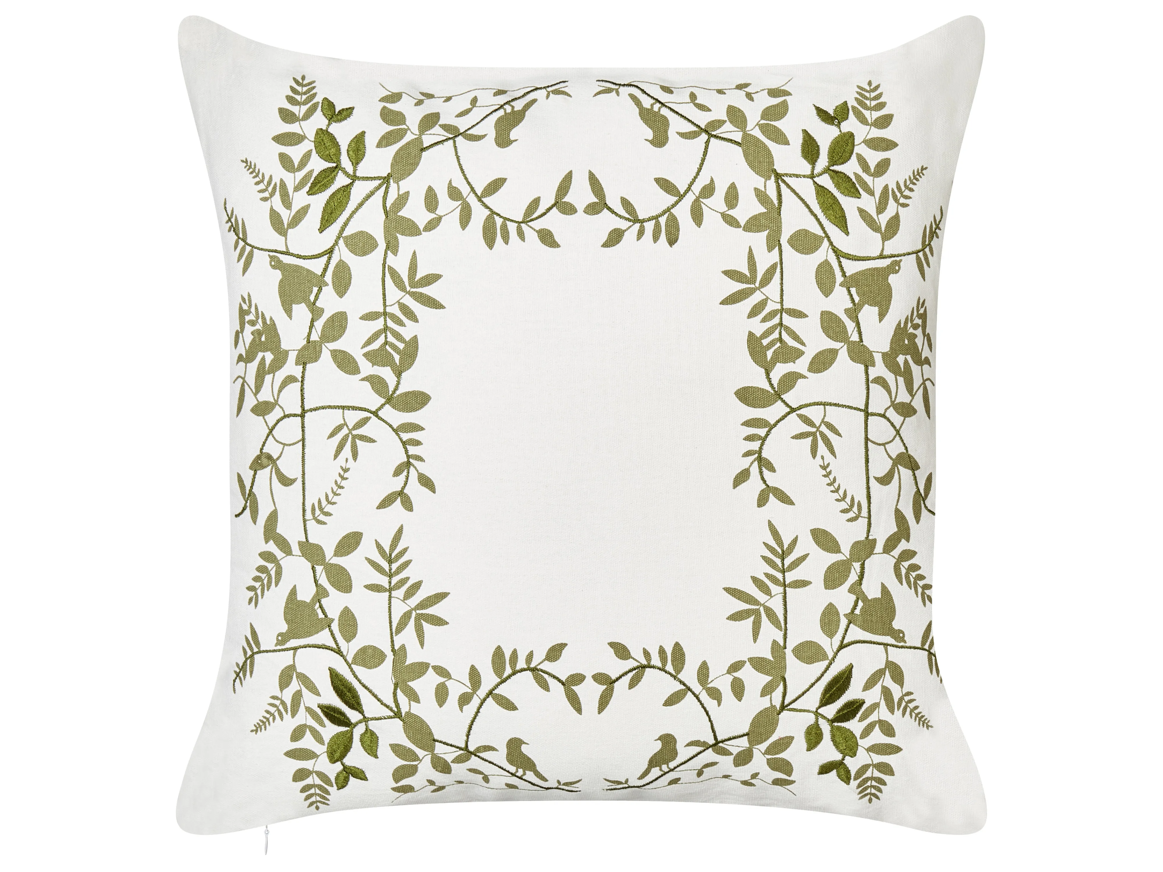 Set van 2 sierkussens ZALEYA Katoen 45 x 45 cm Wit bloempatroon
