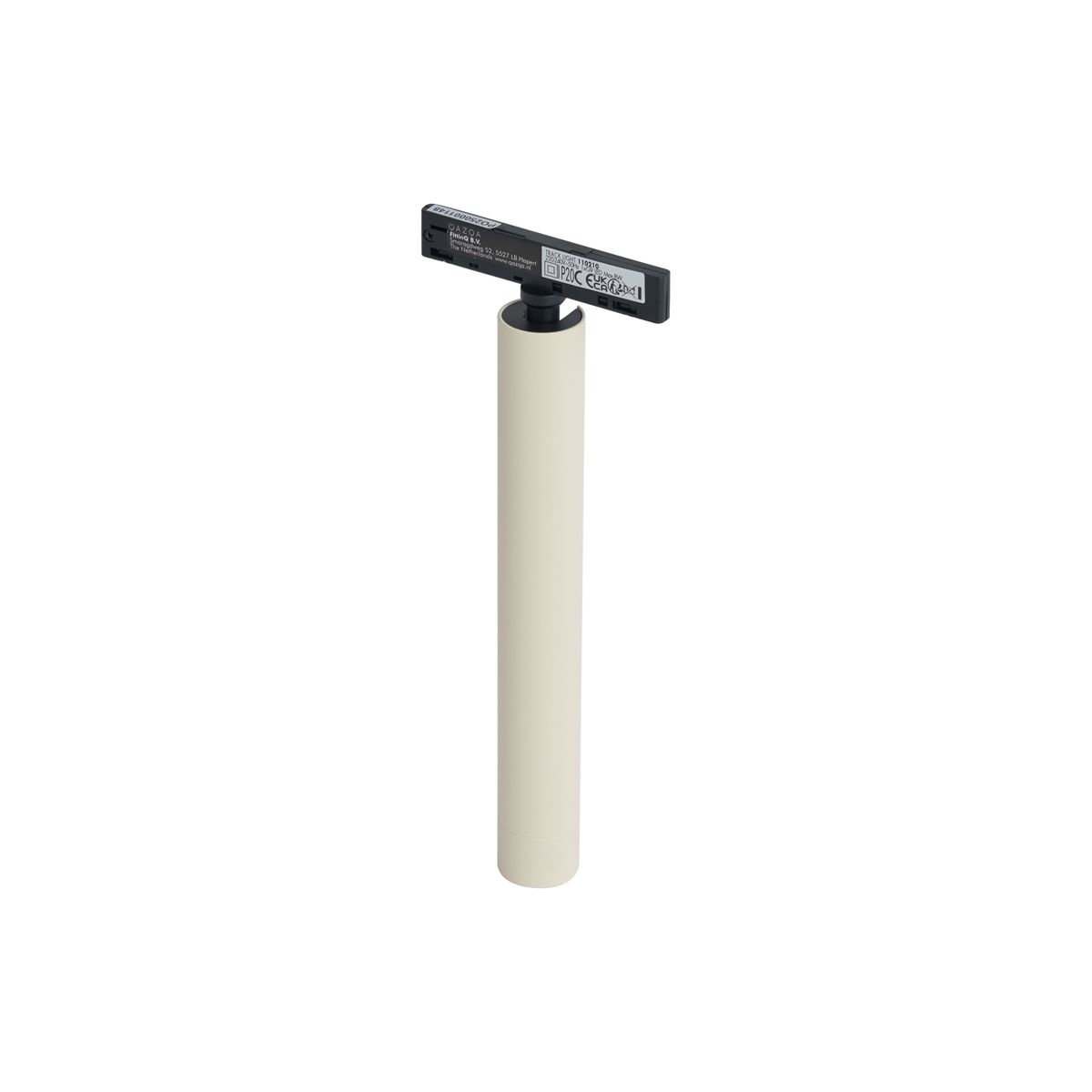 Moderne spot beige met zwart voor railsysteem 1-fase - Slimline Avery