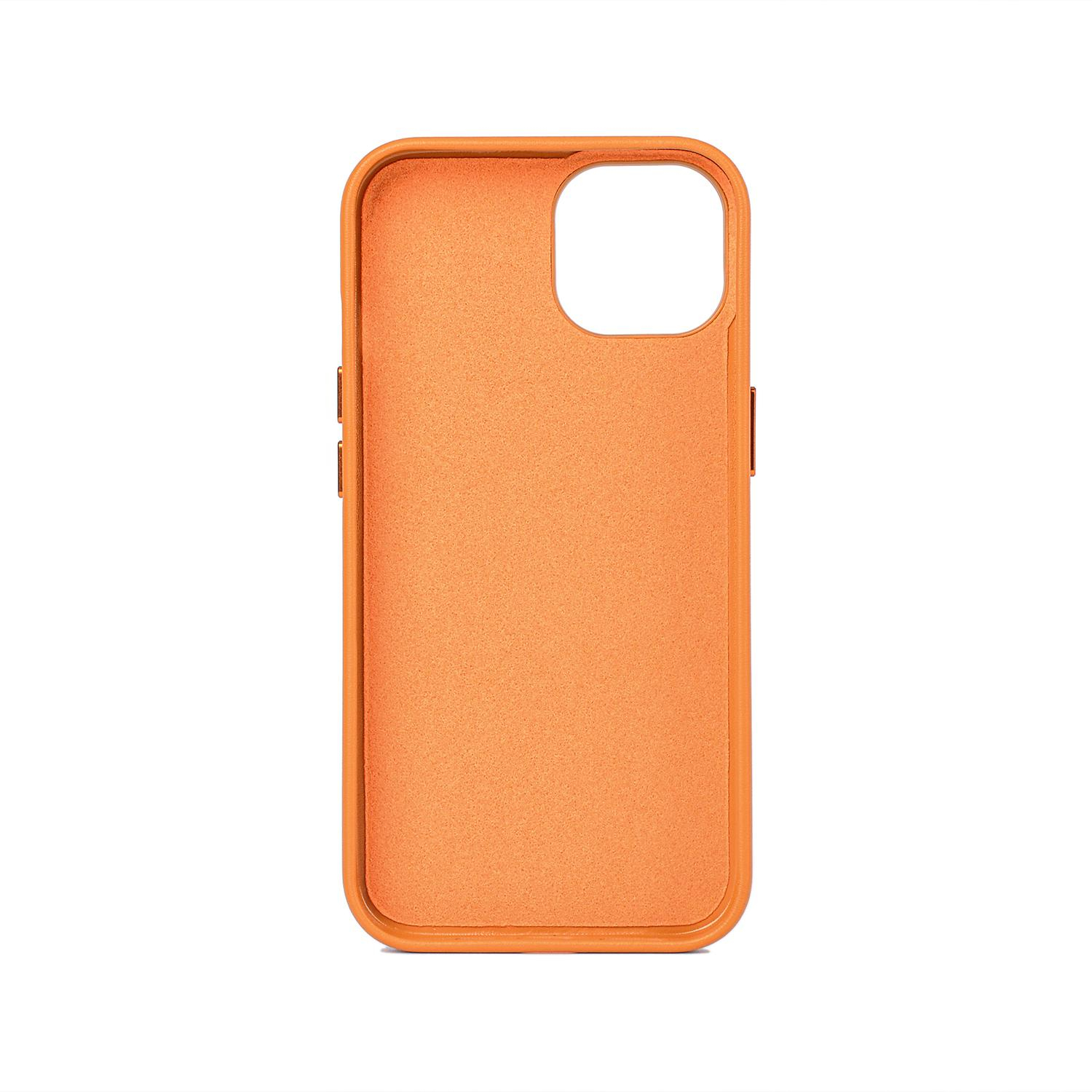 iPhone 14 MagSafe Leder Case Schutzhülle - Orange