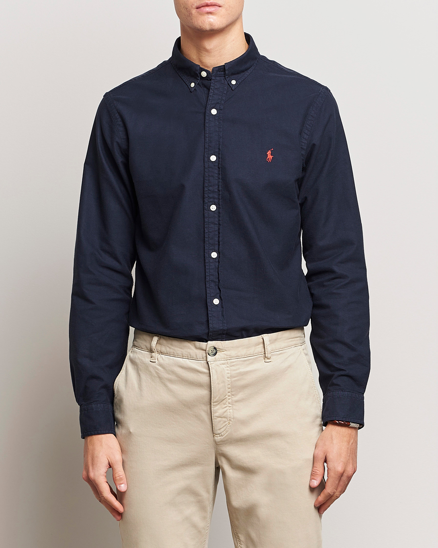 Polo Ralph Lauren Slim Fit Garment Dyed Oxford Shirt Navy