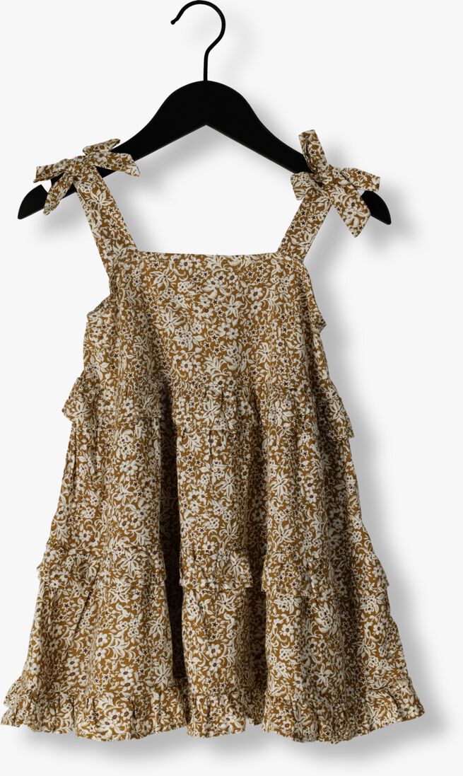 RYLEE + CRU beige rylee + cru mini jurk ruffled swing dress