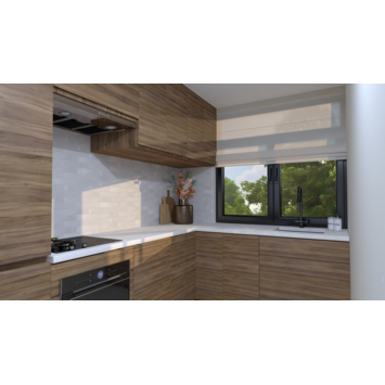 Wandtegel Luna Crème 5 cm x 25 cm keramiek 1,05 m²