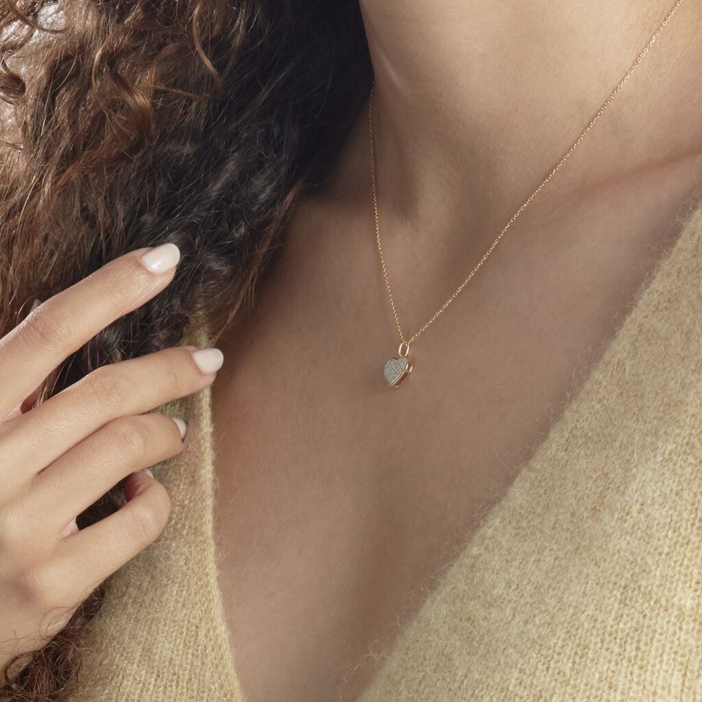 Collier Salviane Or Jaune Oxyde De Zirconium