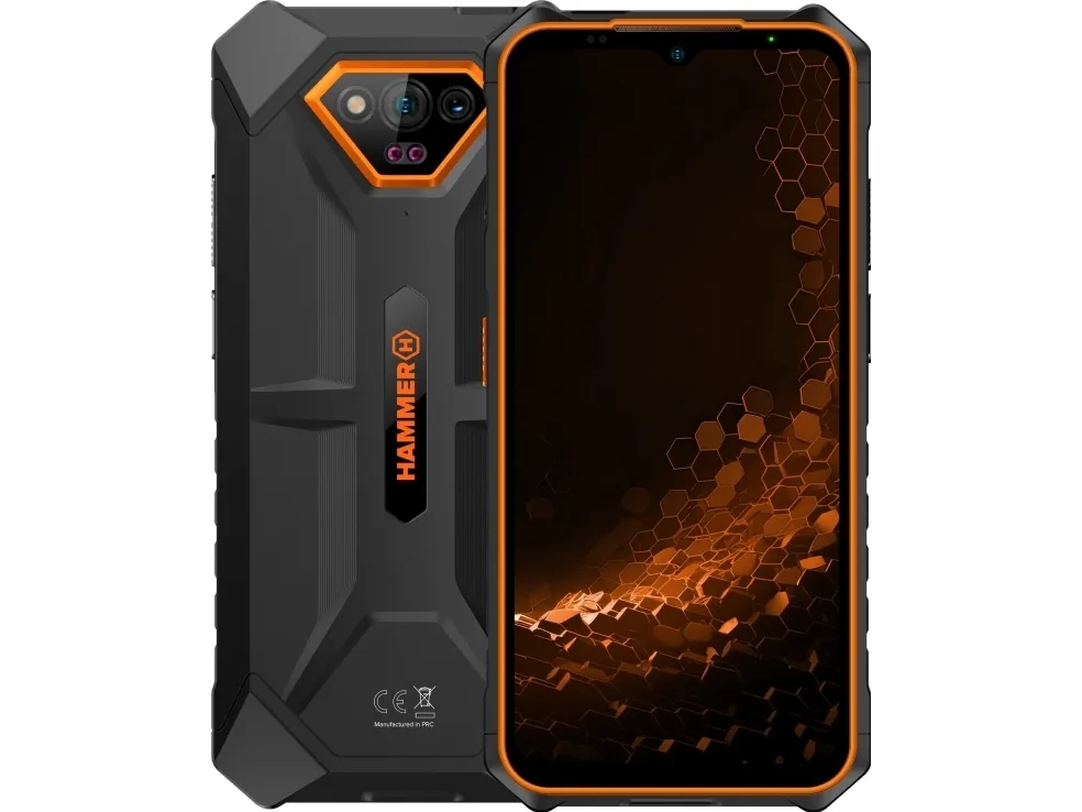 [OUTLET] - MyPhone Hammer Iron V 6/64 GB sort og orange (IRON V Orange) smartphone
