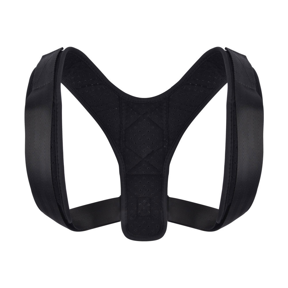 (7cm) Rücken Geradehalter Haltungstrainer Rückenstütze / Schulterstütze für Männer und Frauen - Schwarz