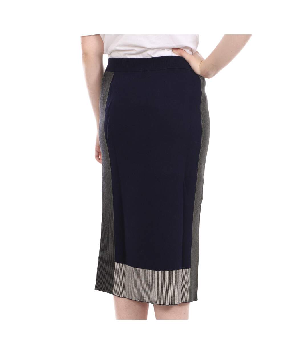 Jupe Crayon Bleu Femme Lacoste Color Block