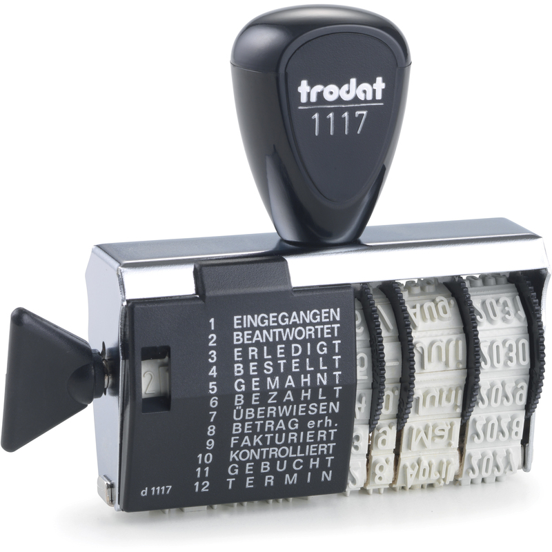 Trodat 1117 Datumstempel mit Text, deutsch
