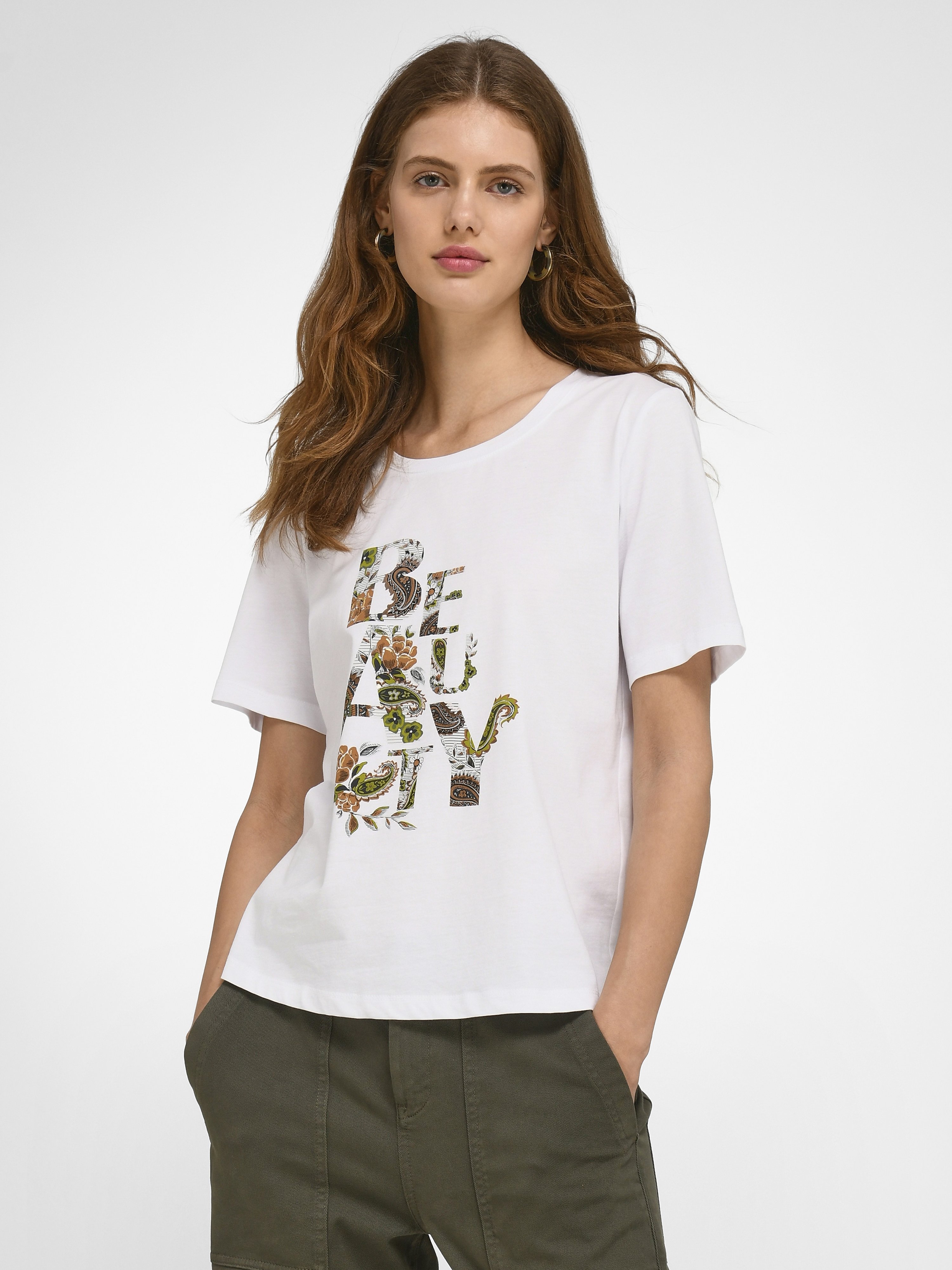 Rundhals-Shirt mit 1/2-Arm