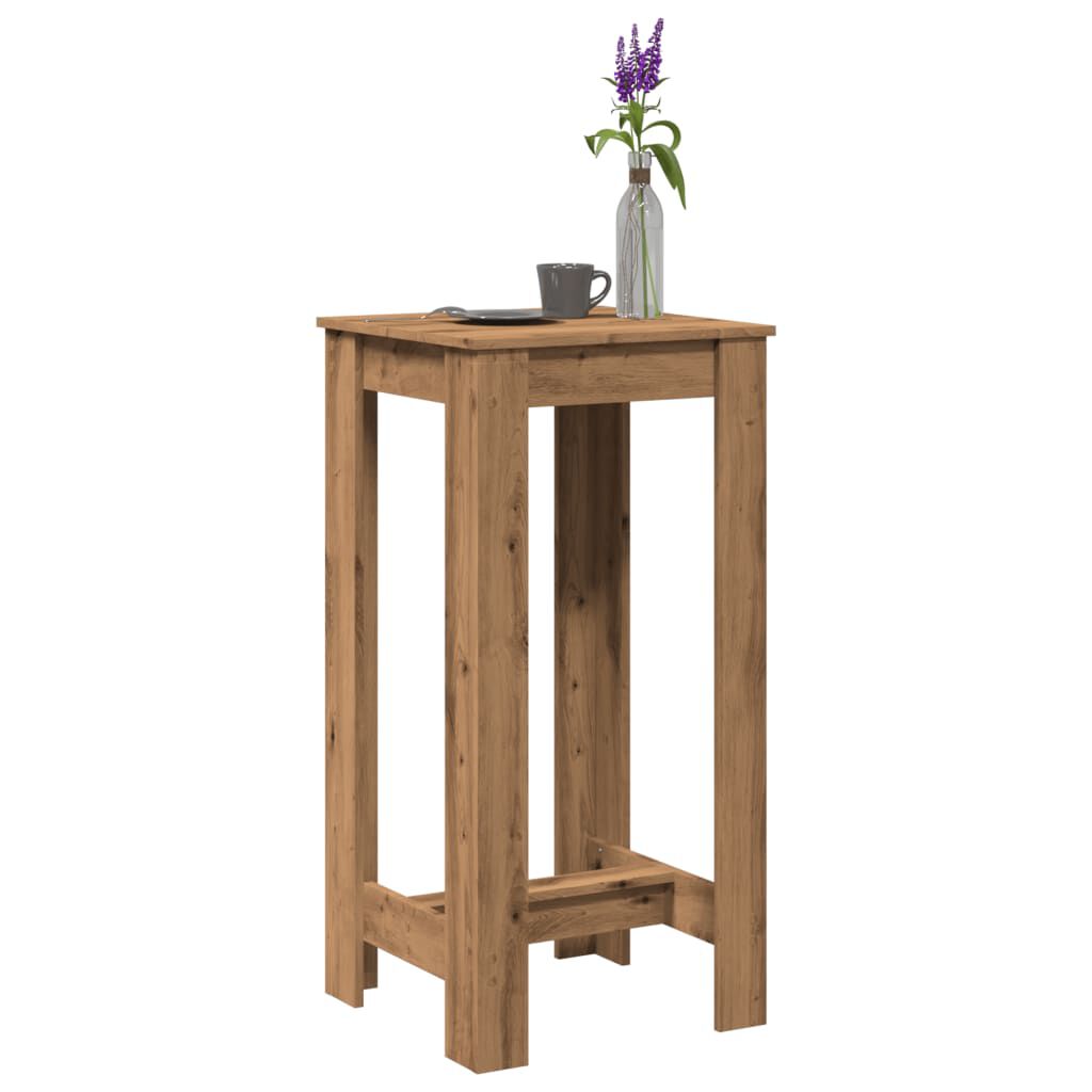 vidaXL Bartafel, ambachtelijk eikenhout, 51x50x103,5 cm