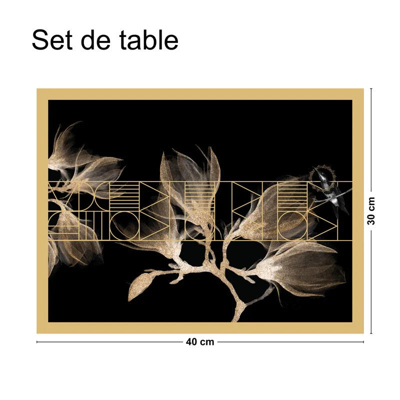 Lot de 4 sets de table L 40xl 30cm - BOHO CHIC 99deco