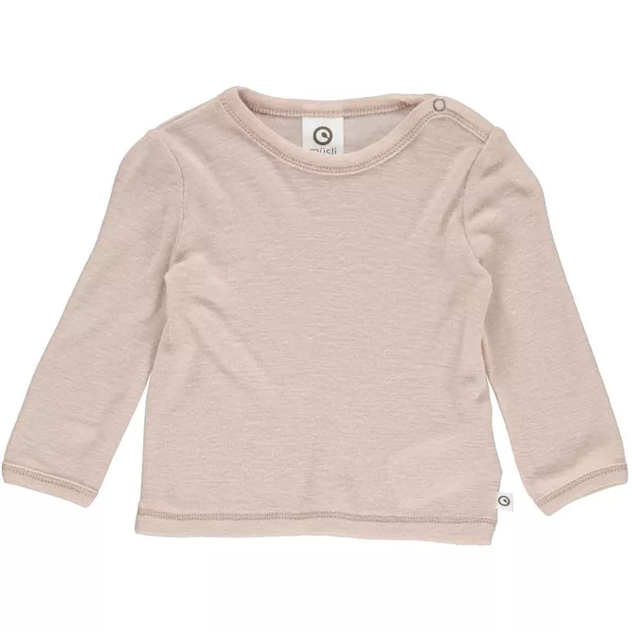 Müsli Babylangarmshirt aus Merinowolle rose