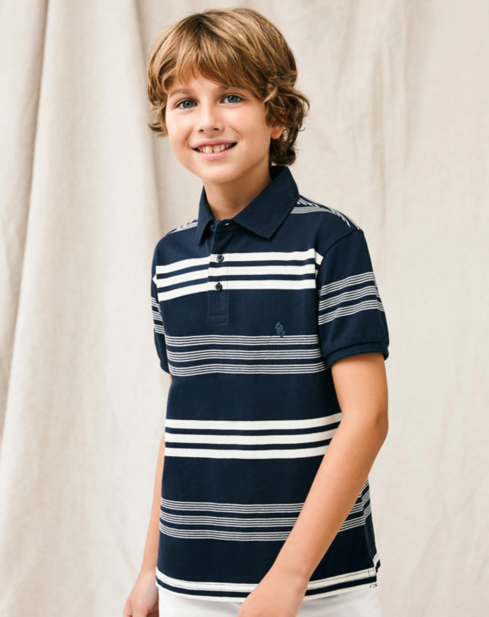 Poloshirt MARINE STRIPES in blau