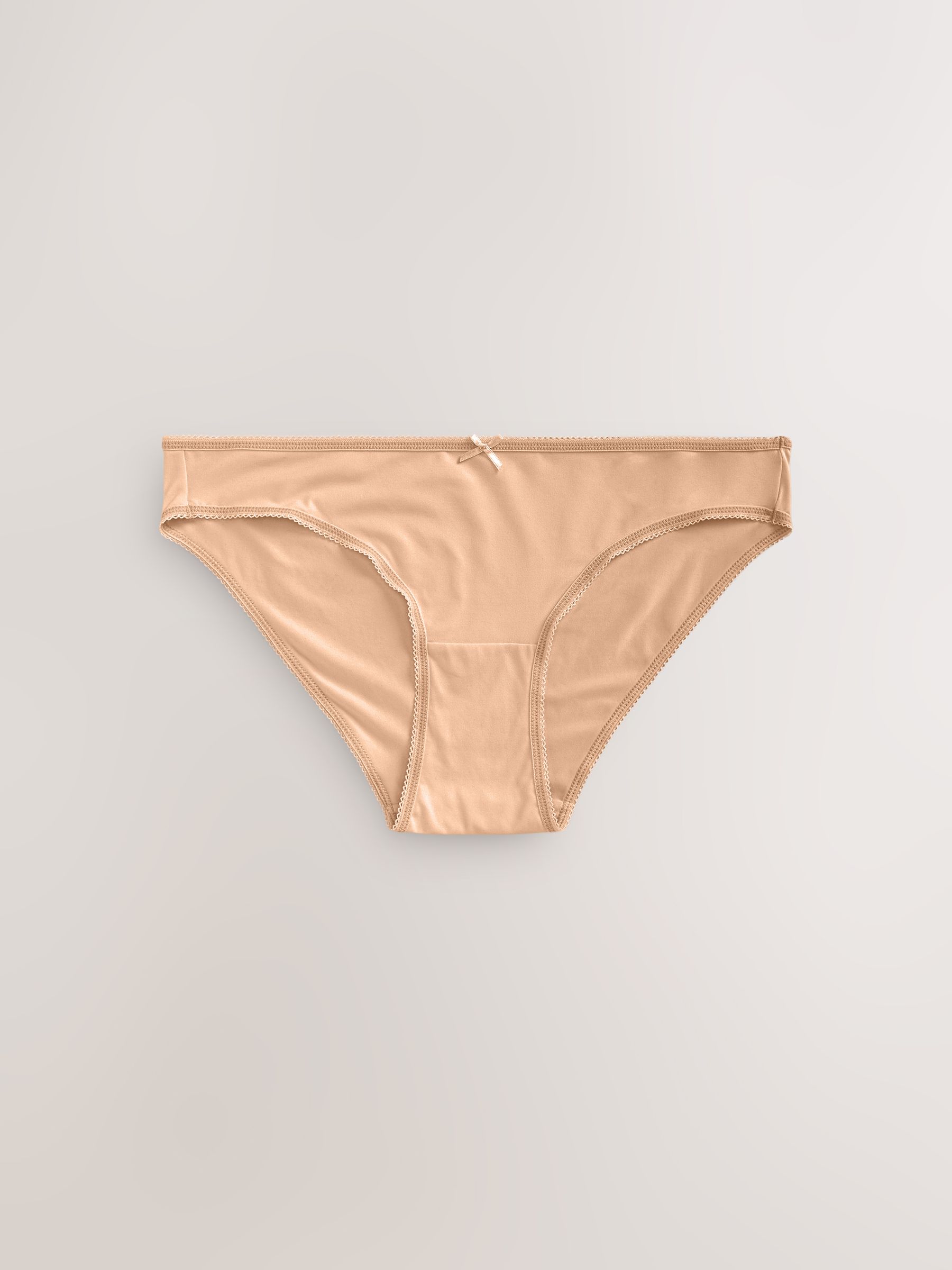 Zwart/wit/praline huidskleur - Set van 7 slipjes van microvezels