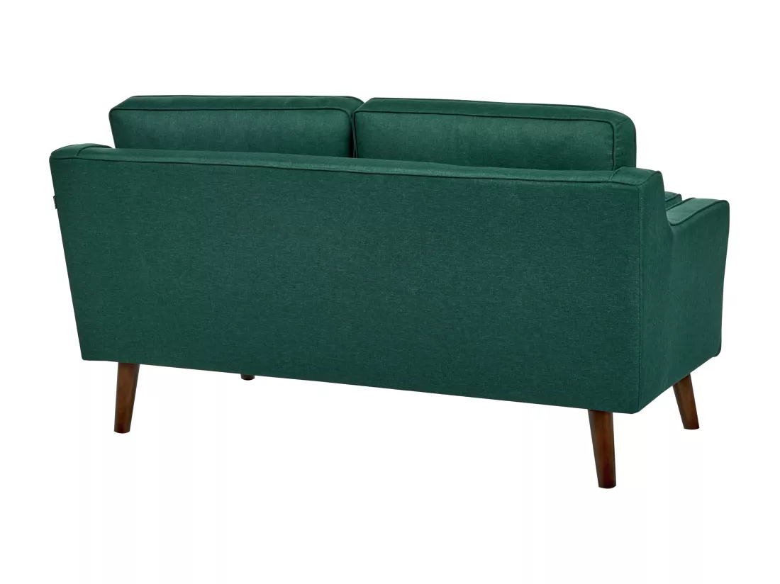 Canapé 2 places en tissu vert foncé LOKKA