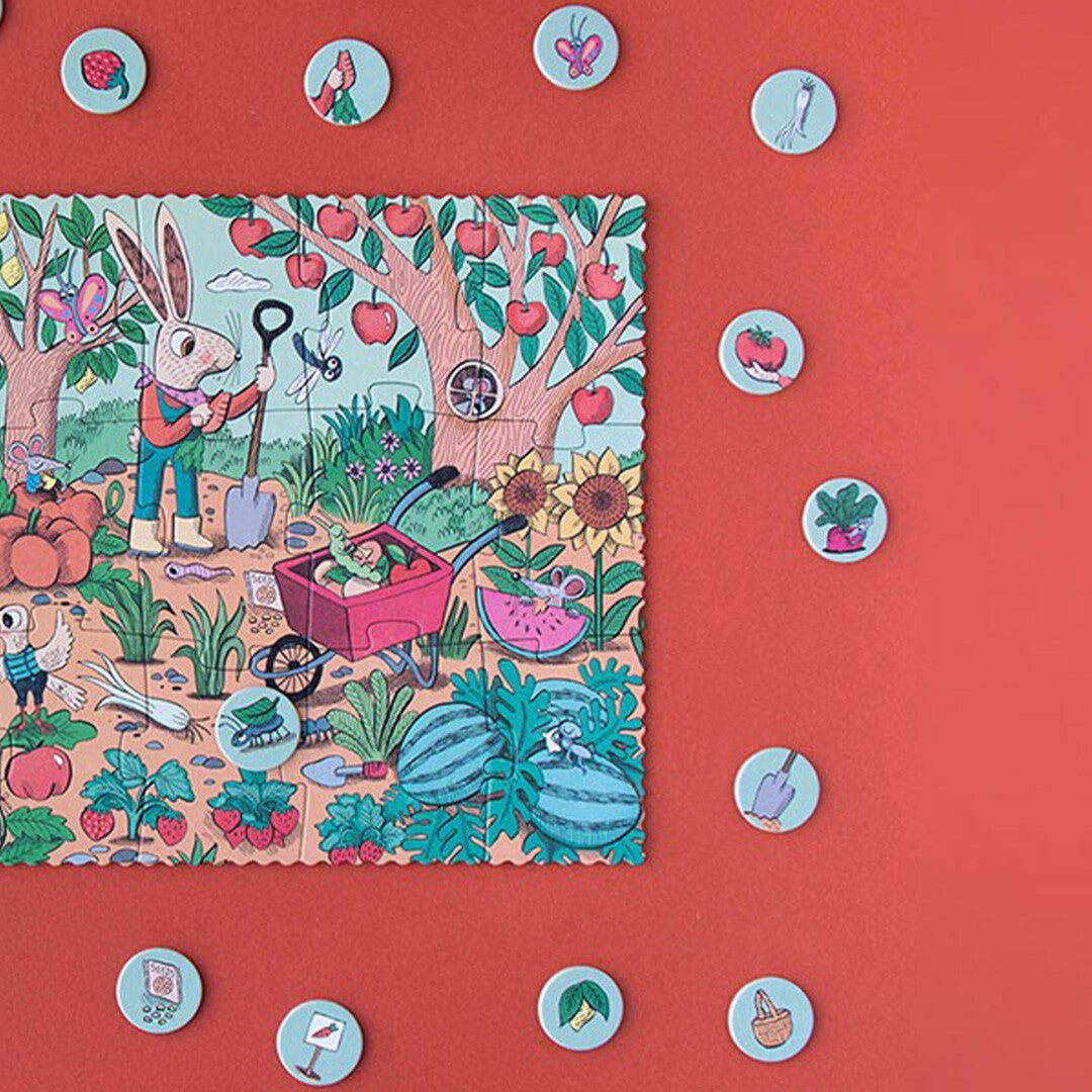 Londji puzzel en zoekspel rabbit's garden - 2x24st