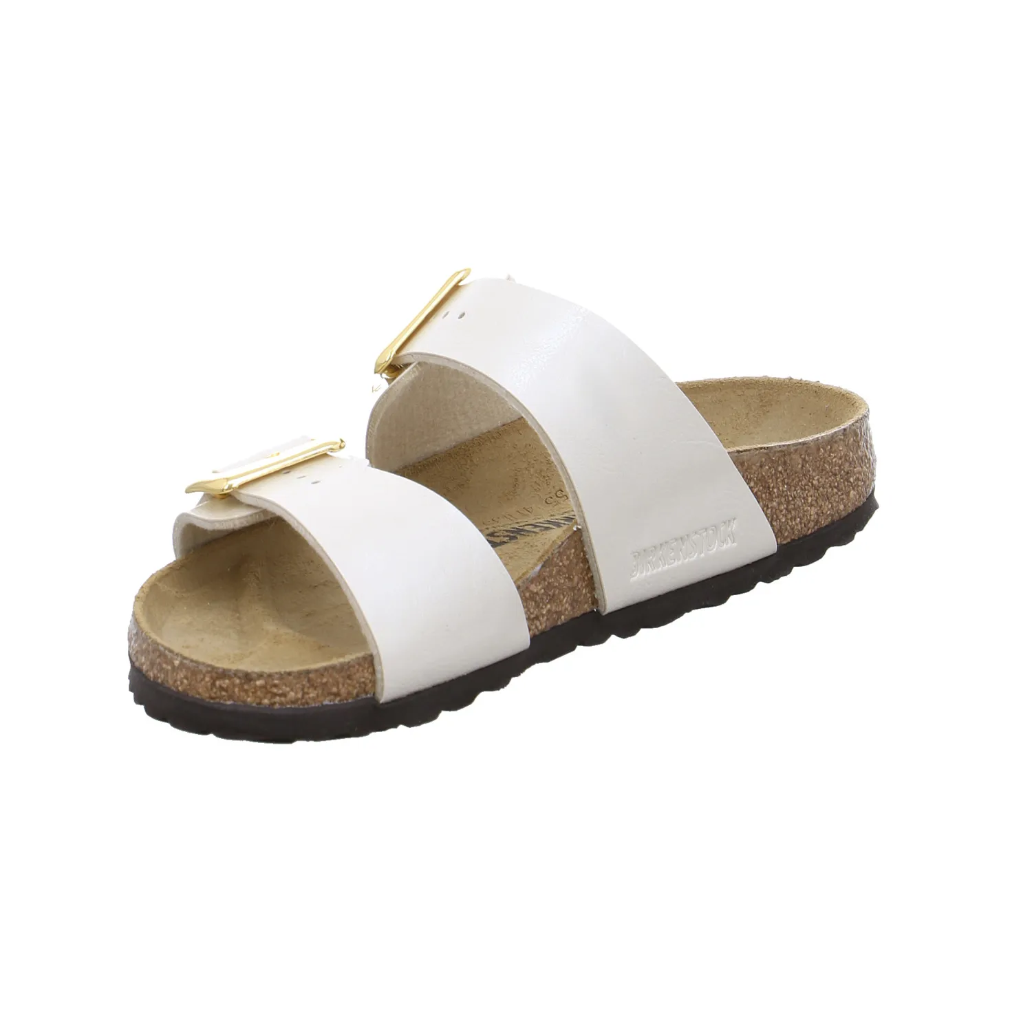 BIRKENSTOCK Bio-Fussbett Offwhite Lederimitat