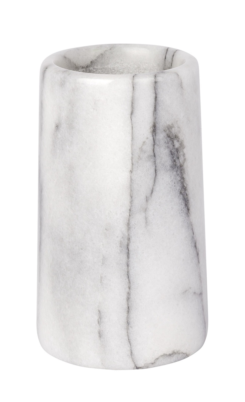 WENKO Zahnputzbecher ONYX - weiß - Marmor