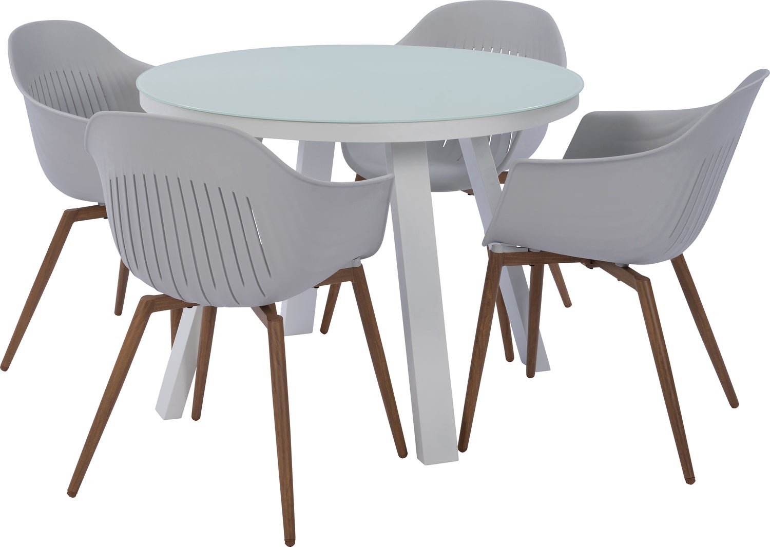 Intratuin eettafel Levi wit D 100 H 76 cm