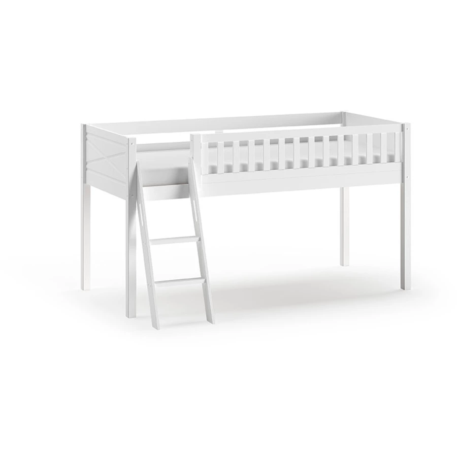 VIPACK Spielbett SCOTT 90 x 200 cm inkl. Leiter weiß