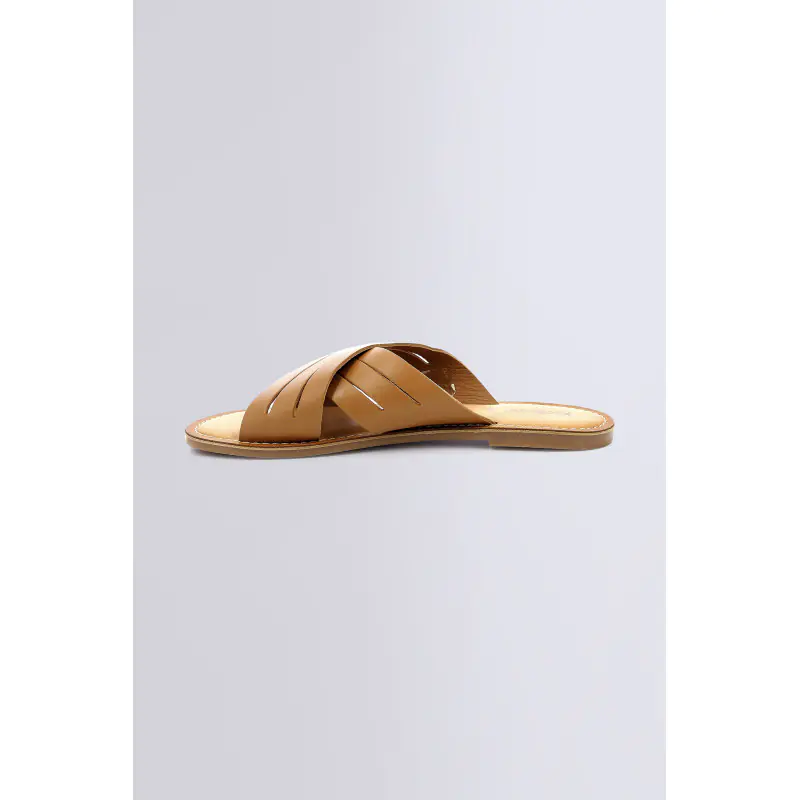 KICK DAY CAMEL MULES Cuir Femme