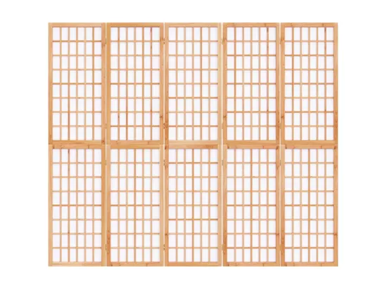 Cloison de séparation pliable 5 panneaux 200x170 cm