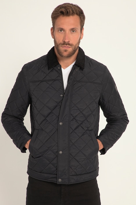 Steppjacke, Cordkragen, Zipper