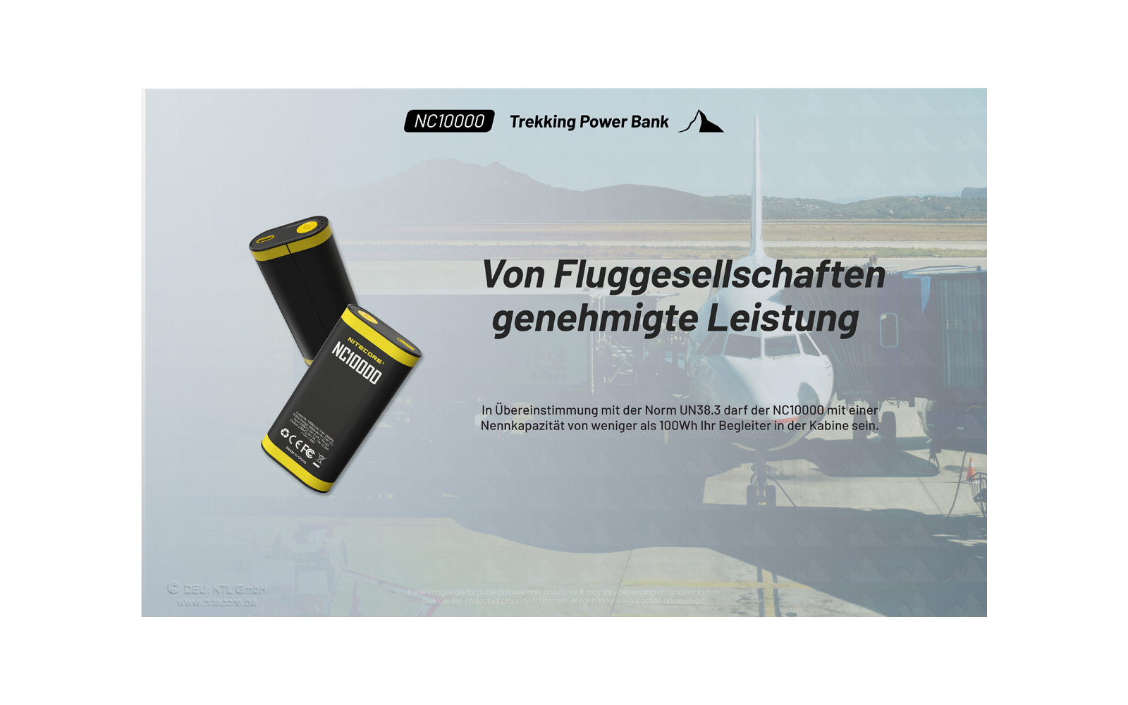 Nitecore Powerbank NC 10000 mAh mit LED Licht
