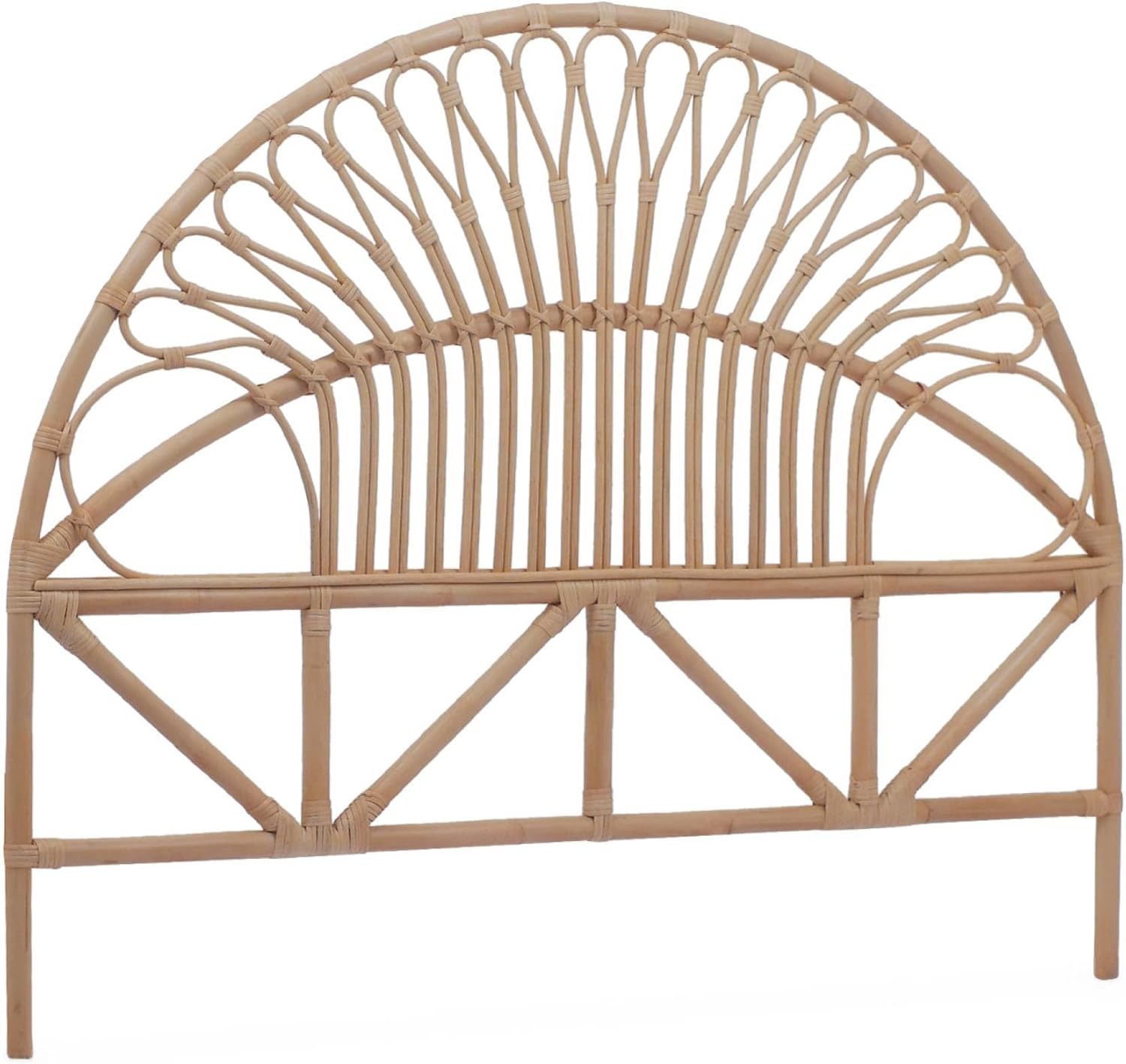 Kopfteil aus Rattan Natur passend für Betten mit einer Breite von 160 cm, B 160 x T 3 x H 130 cm