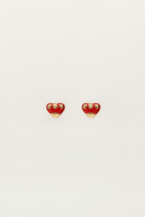Studs rood mini hart