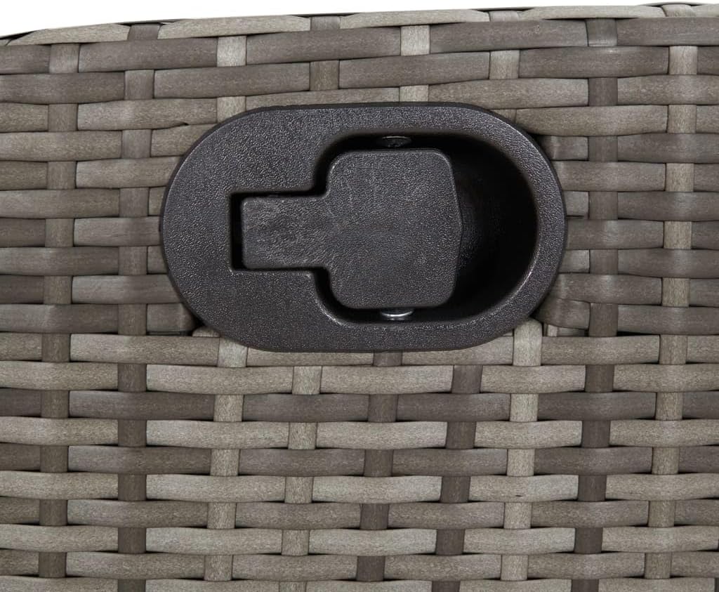 vidaXL Gartensessel 2 STK., Gartenstuhl mit Fußteil, Garten Liegestuhl mit Verstellbarer Rückenlehne Fußstütze, Sessel Relaxsessel Gartenmöbel, Grau Poly Rattan