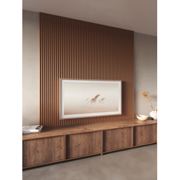 Kleurstaal lattenwand Decowall Acoustic Curve terra 30x25cm