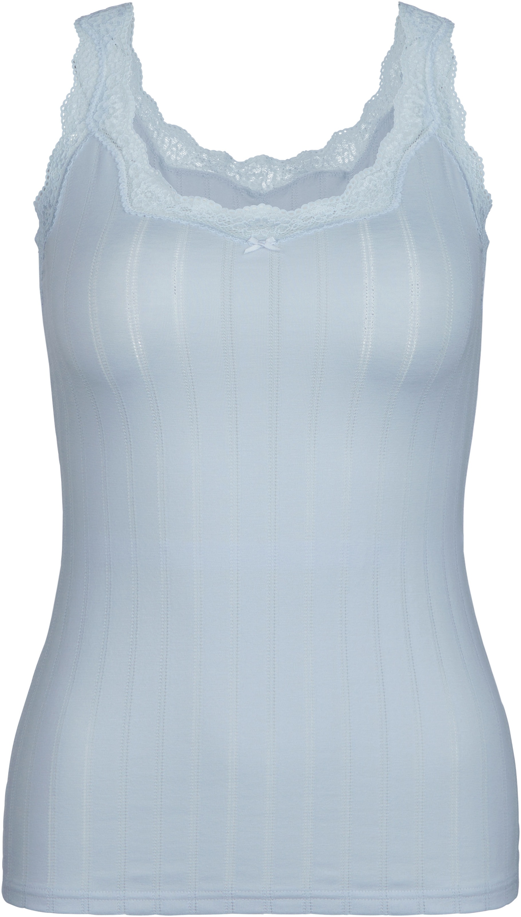 CALIDA Tanktop »Etude Toujours«, zarte Spitze, Nadelstreifen-Design, Cotton-Mix, elastisch