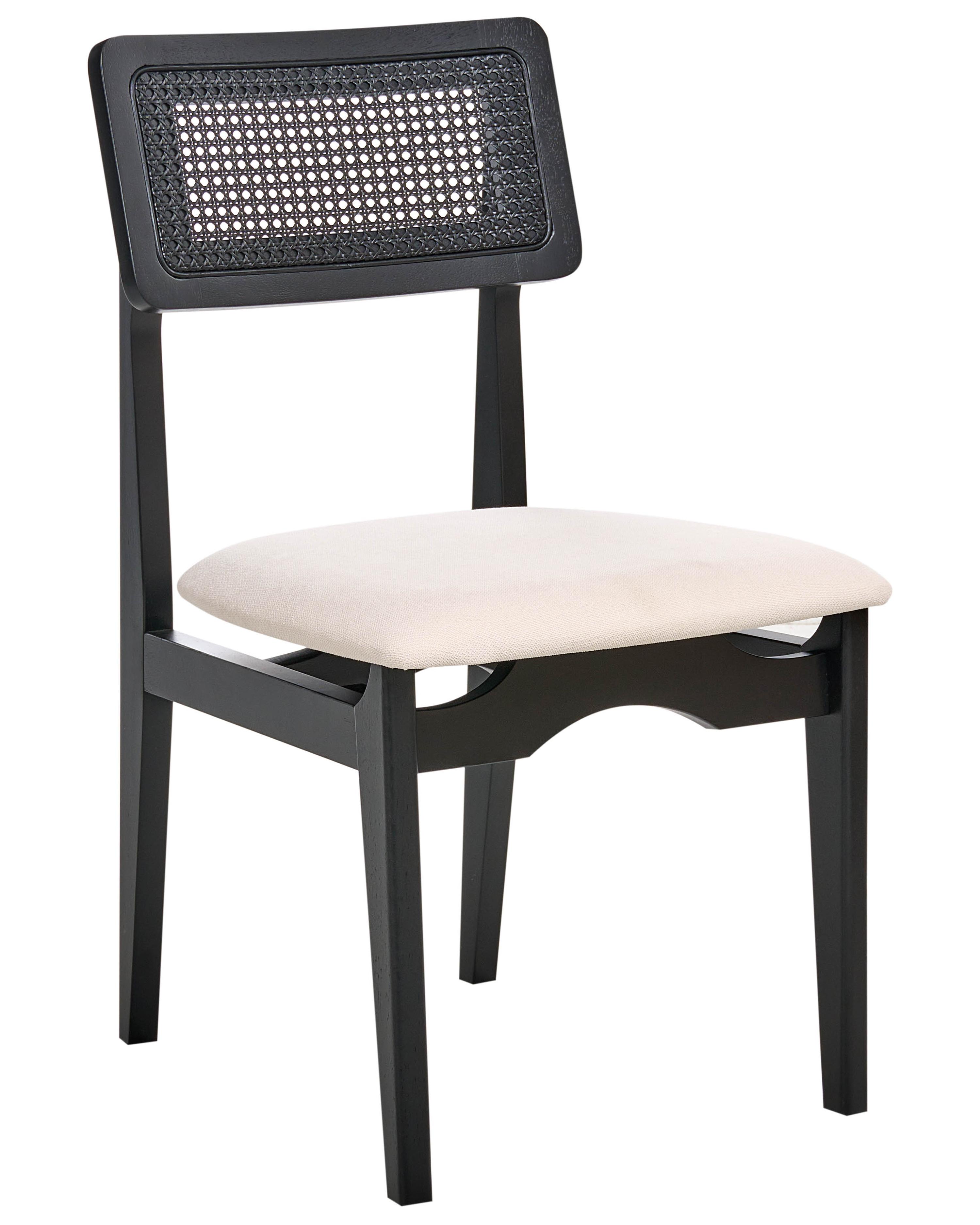 Set van 2 eetkamerstoelen RUBONIA Hout Zwart