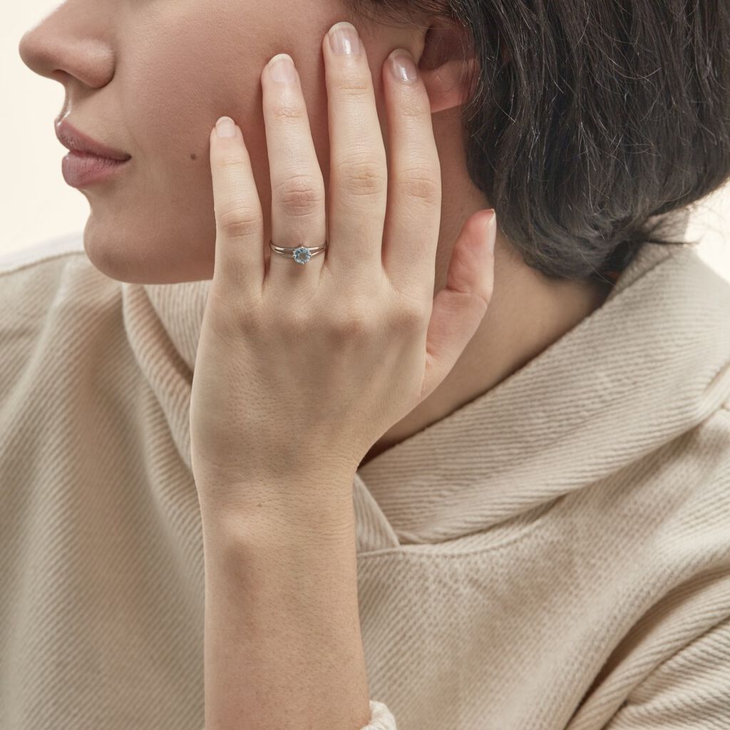 Bague Mahina Or Blanc Topaze