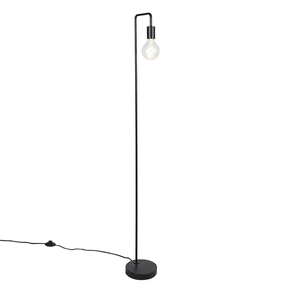 Qazqa vloerlampen facil zwart e27