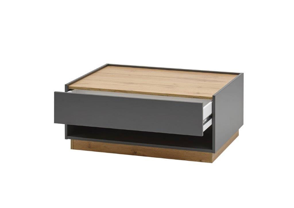 Couchtisch City Anthrazit matt/Wotan Eiche Dekor 90x38x60 cm