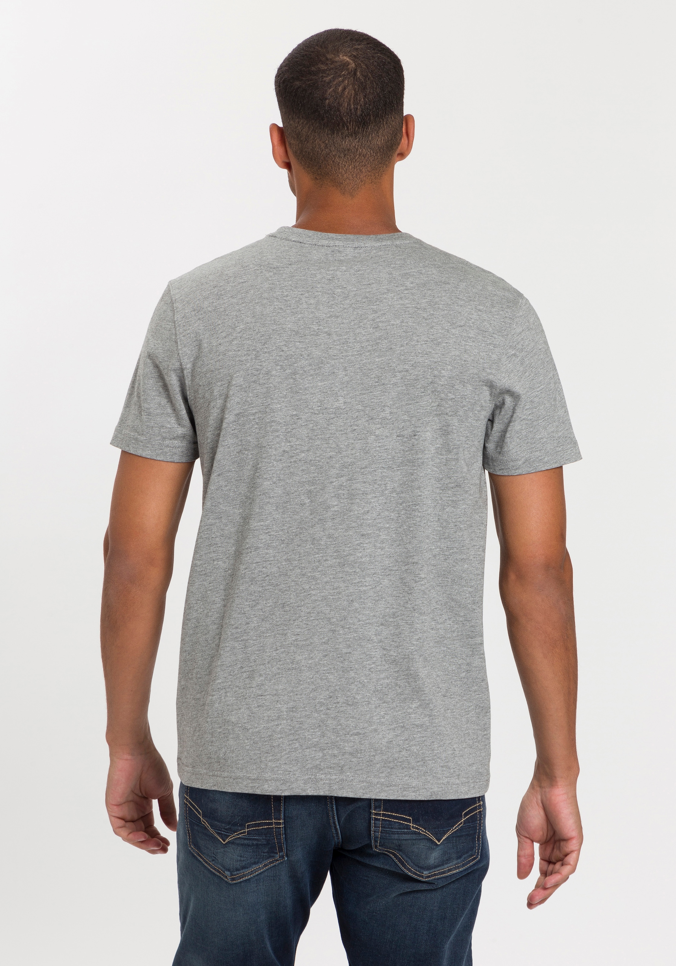 H.I.S T-Shirt, 3 Stk. schmal geschnitten,  bedrucktes Design,  aus 100% Baumwolle