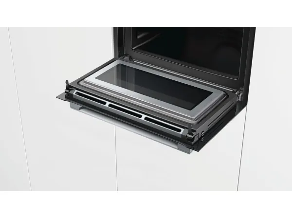 Bosch Serie | 8 CMG633BS1 - Kombinationsovn - til indbygning - niche - bredde: 56 cm - dybde: 55 cm - højde: 45 cm - med selv-rengøring - inox