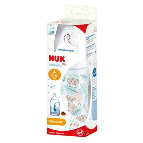 Biberon Serenity+ 300mL silicone 0-6mois M Roi Lion - NUK