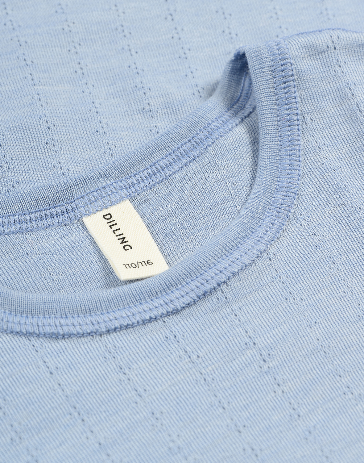 Pointelle T-shirt van merinowol/zijde voor kinderen