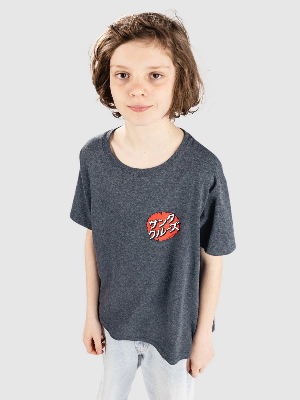 Santa Cruz X Godzilla Mecha Hand Kids T-Shirt darkheather