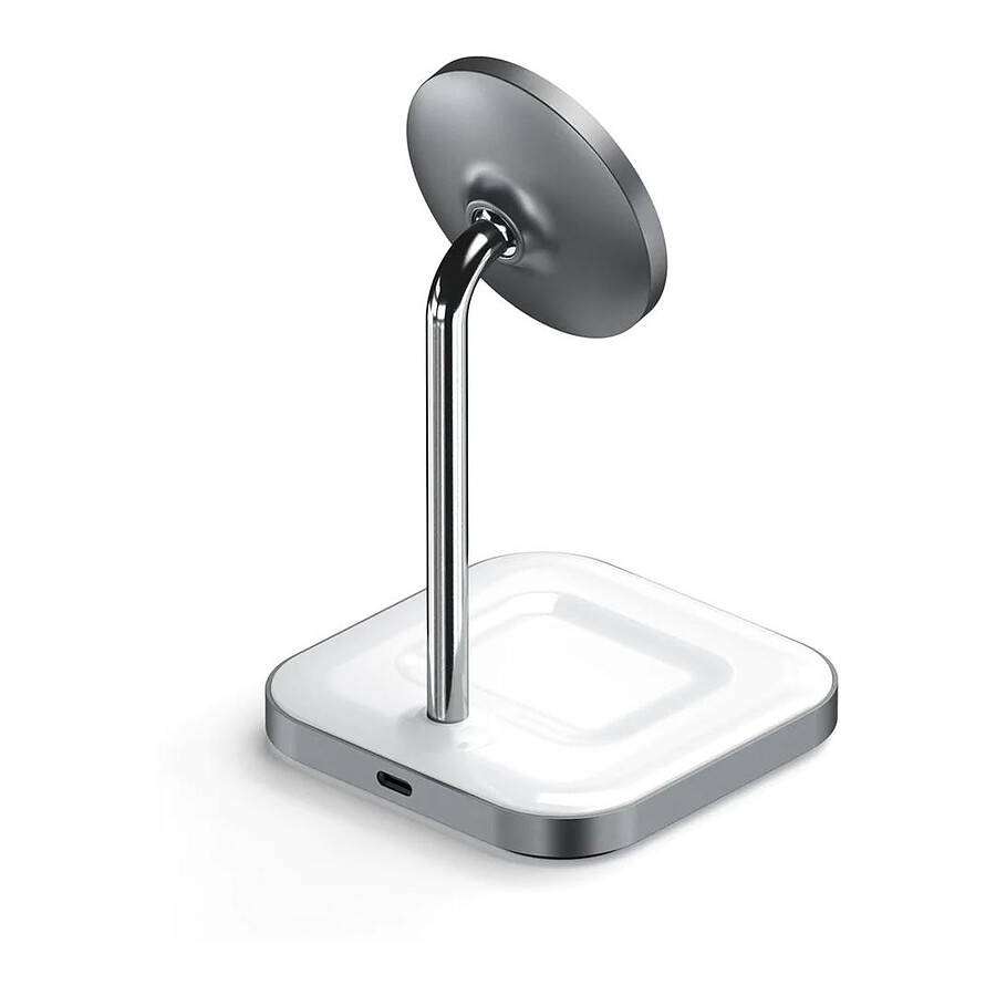 SATECHI Stand de Charge sans fil 2-en-1 en 7.5W pour iPhone 12/13 - Gris