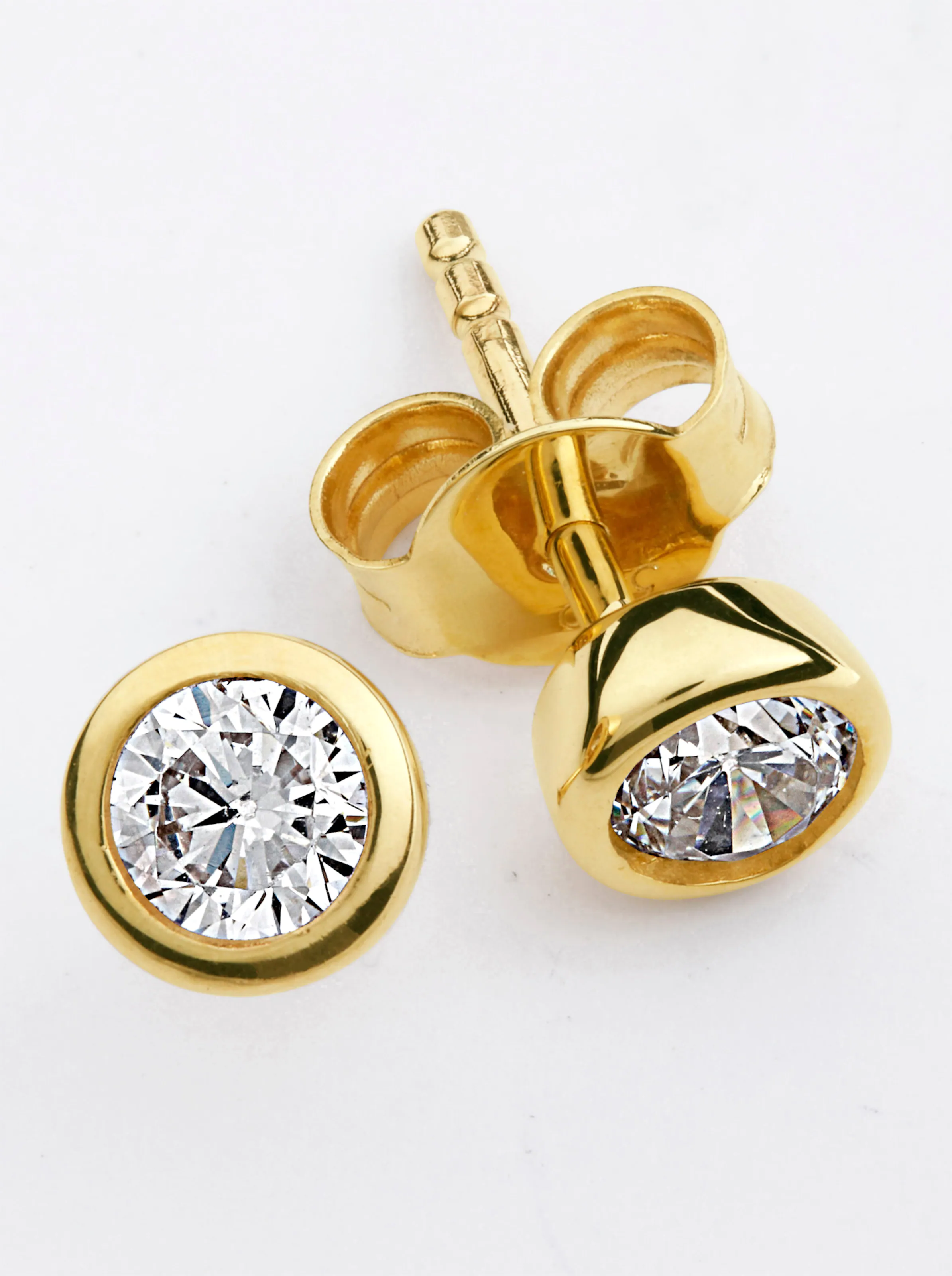 Ohrstecker in Gelbgold 375
